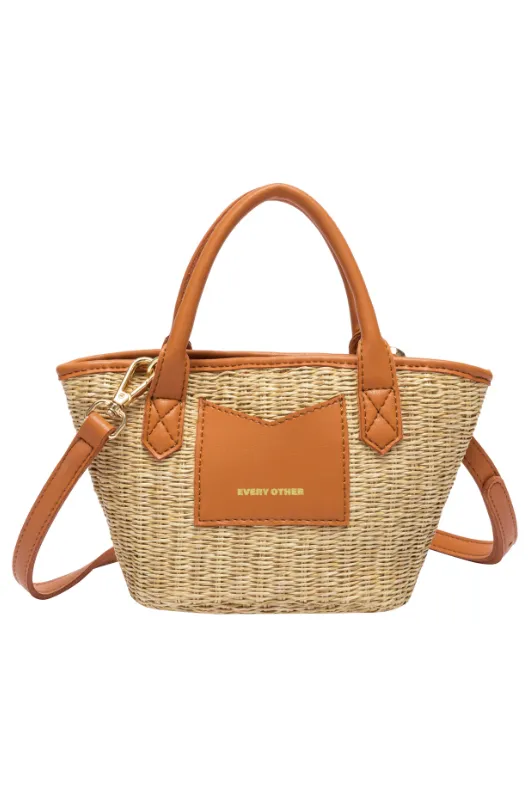 Straw Rattan Grab Bag