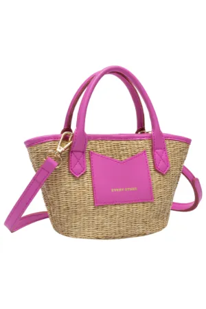 Straw Rattan Grab Bag