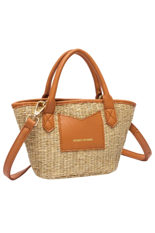 Straw Rattan Grab Bag