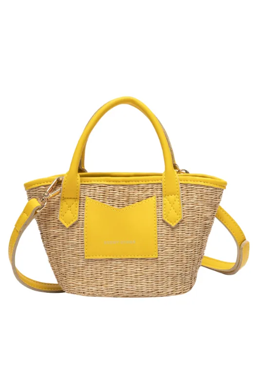 Straw Rattan Grab Bag