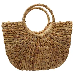 Stylish Casual Women's Natural Wicker Woven Handbag