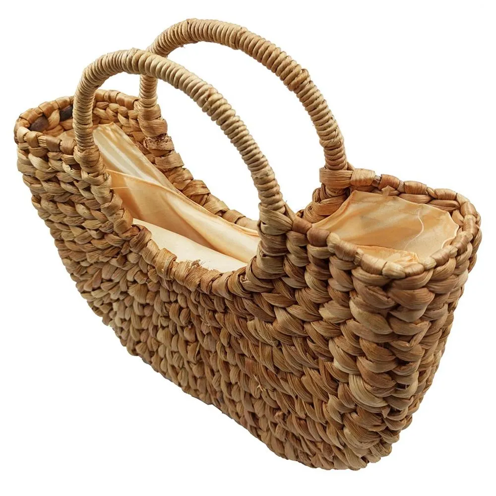 Stylish Casual Women's Natural Wicker Woven Handbag