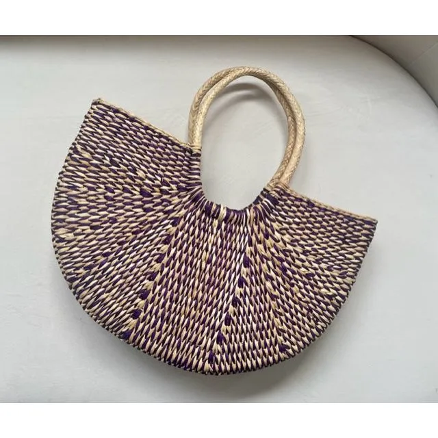 Sunset Handwoven Straw Tote Bag