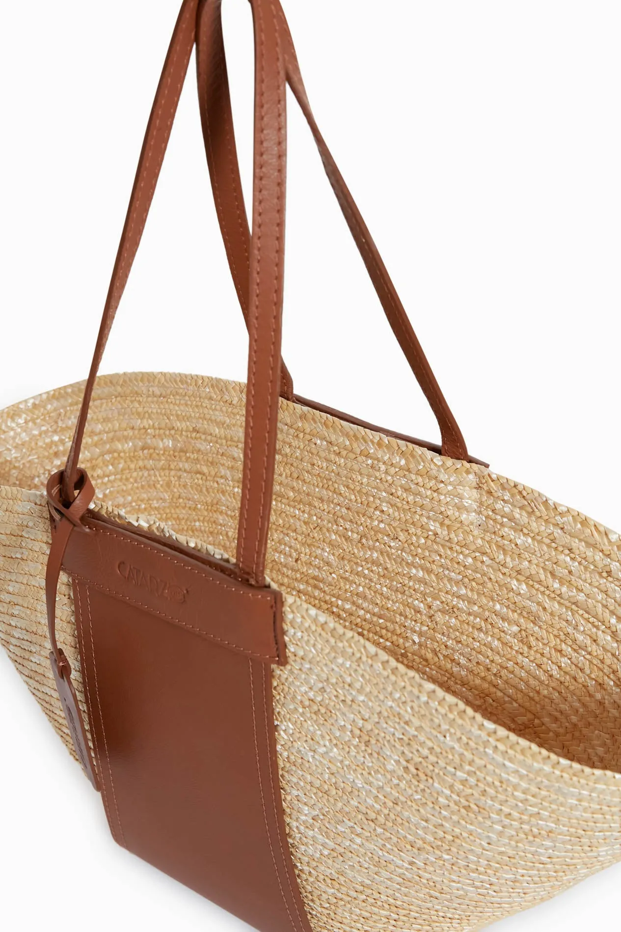 Tan Cristina Straw Tote