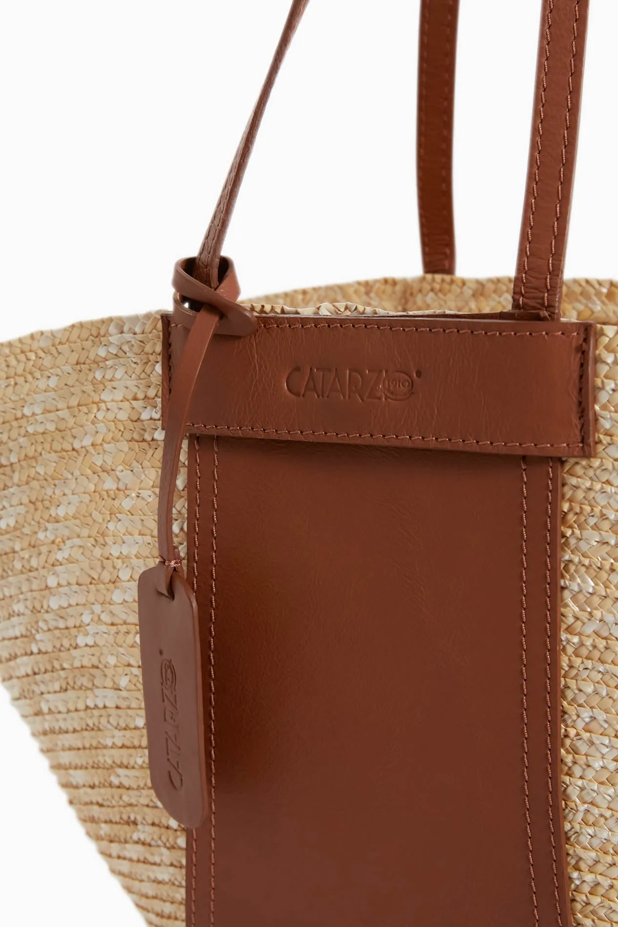 Tan Cristina Straw Tote