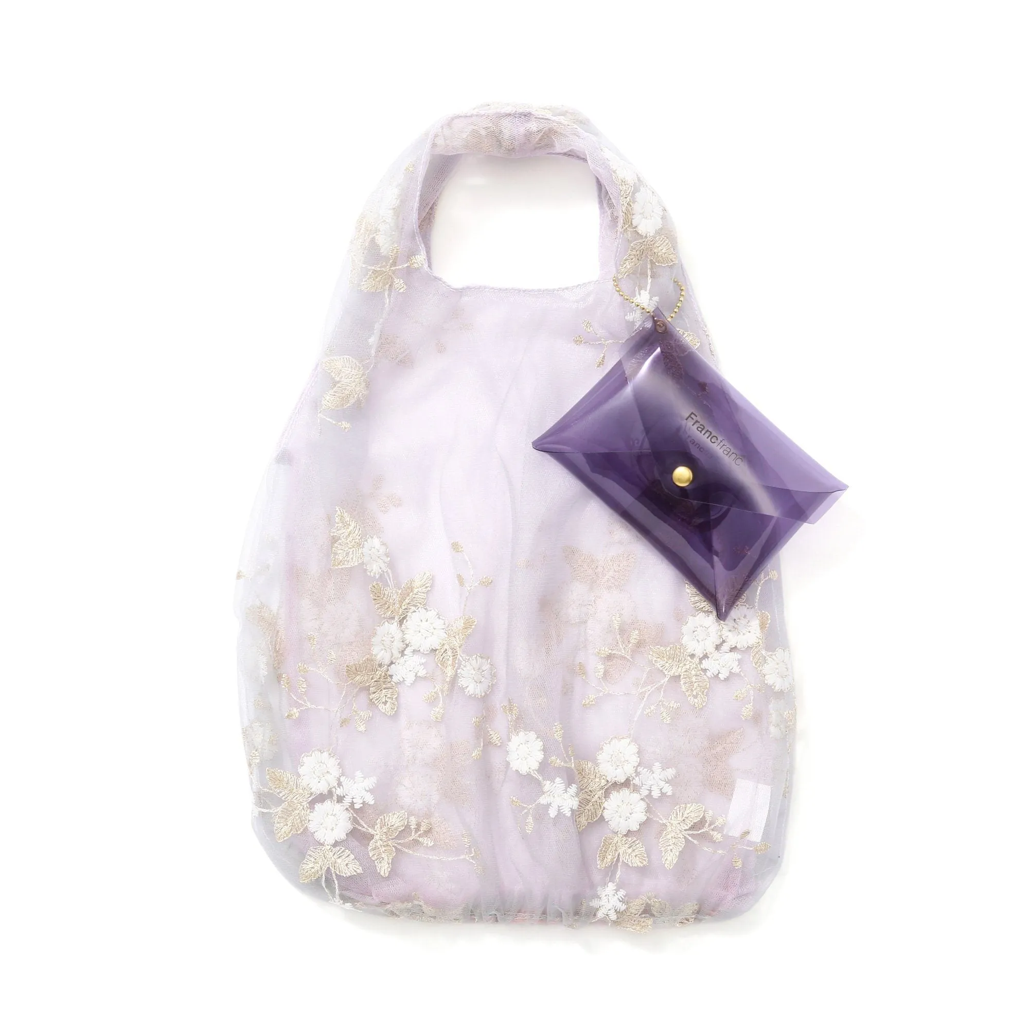 Tulle Bag Light Gray X Light Purple