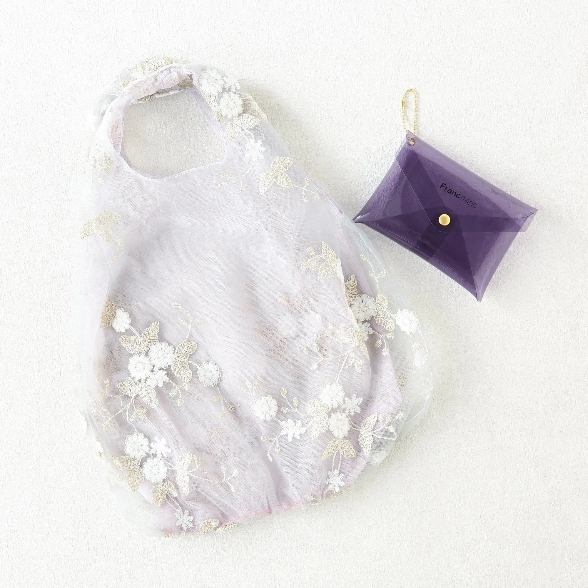 Tulle Bag Light Gray X Light Purple