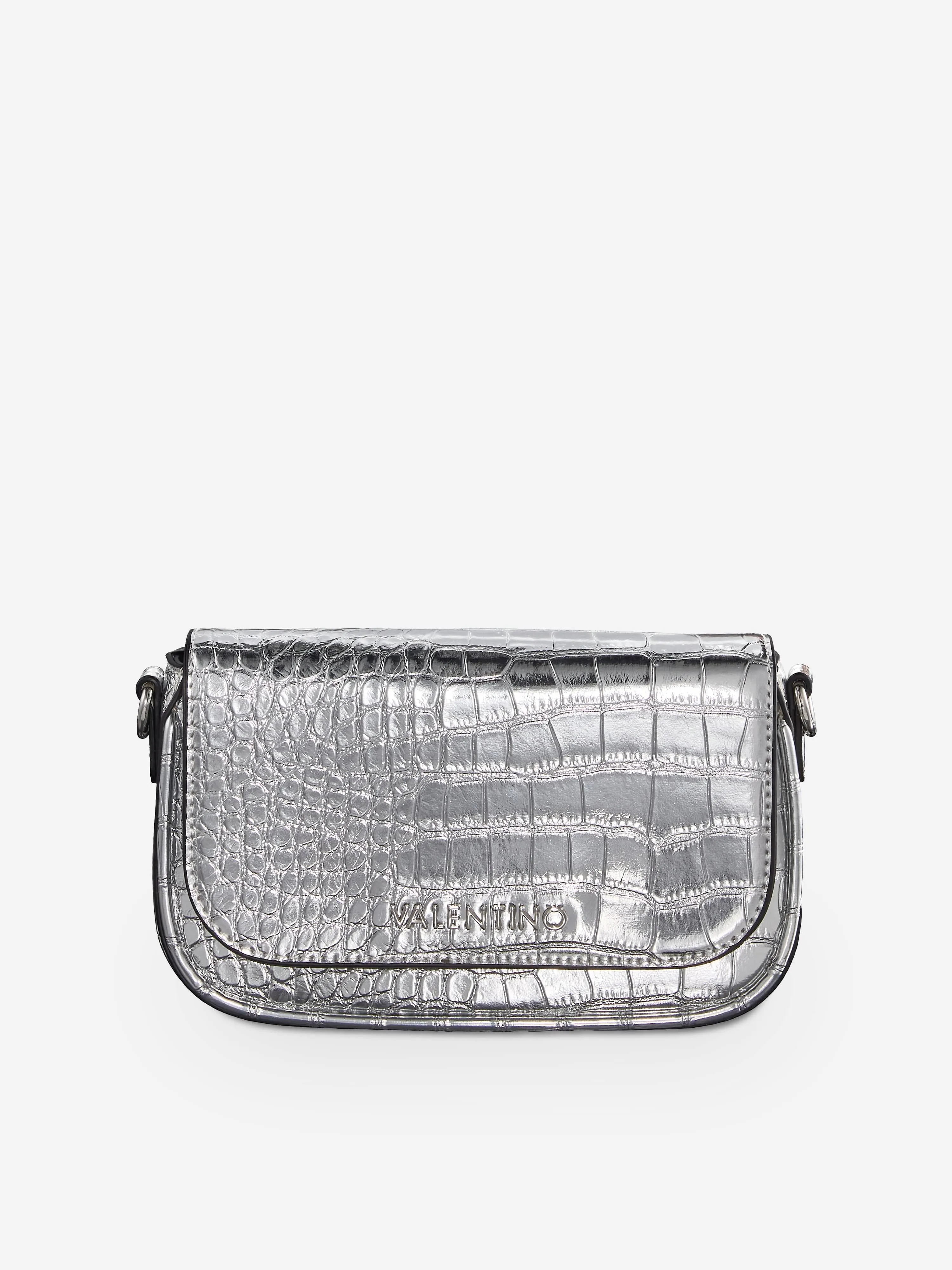 Valentino Girls Miramar Crossbody Bag in Silver (13.5cm)