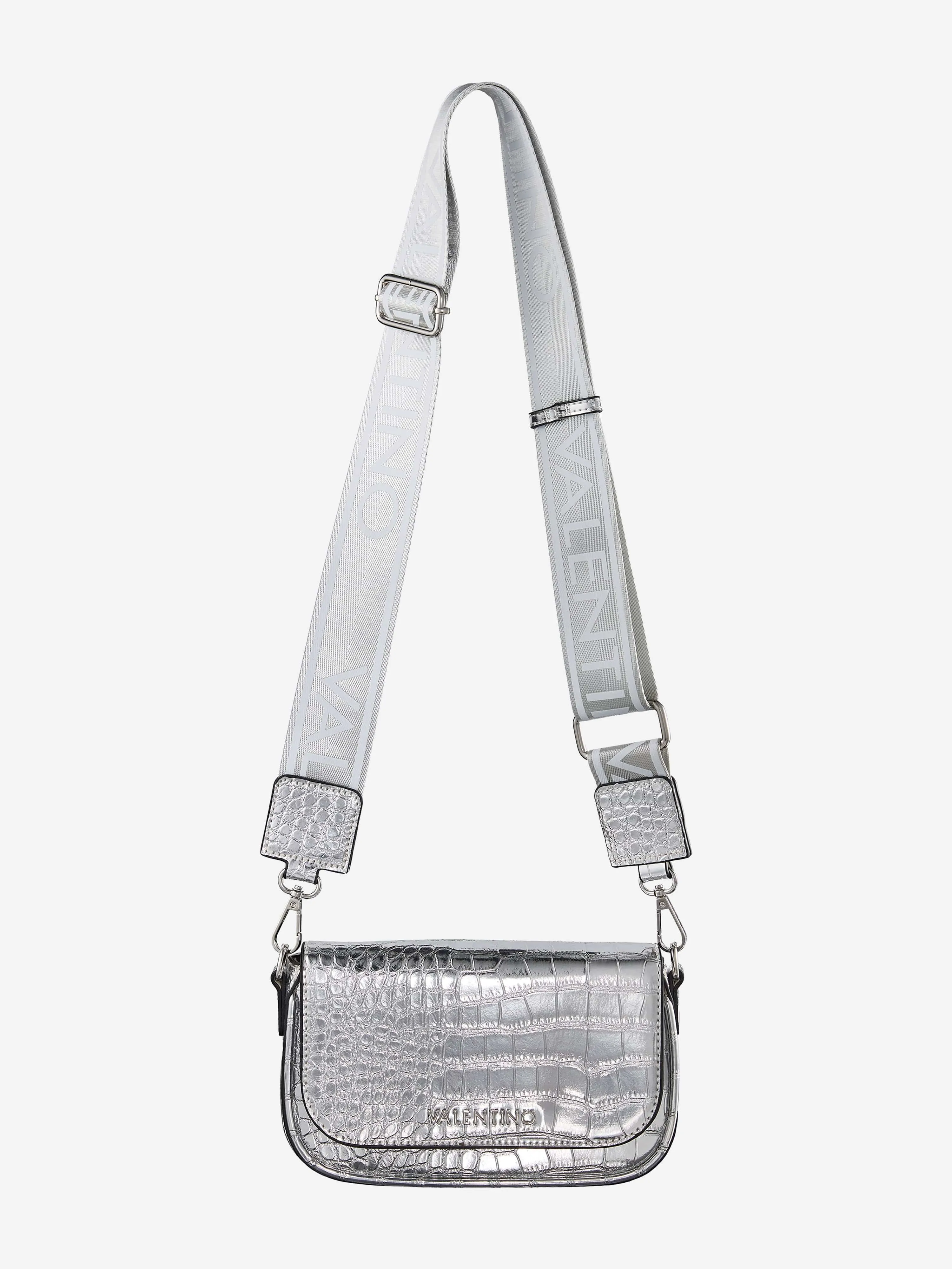 Valentino Girls Miramar Crossbody Bag in Silver (13.5cm)