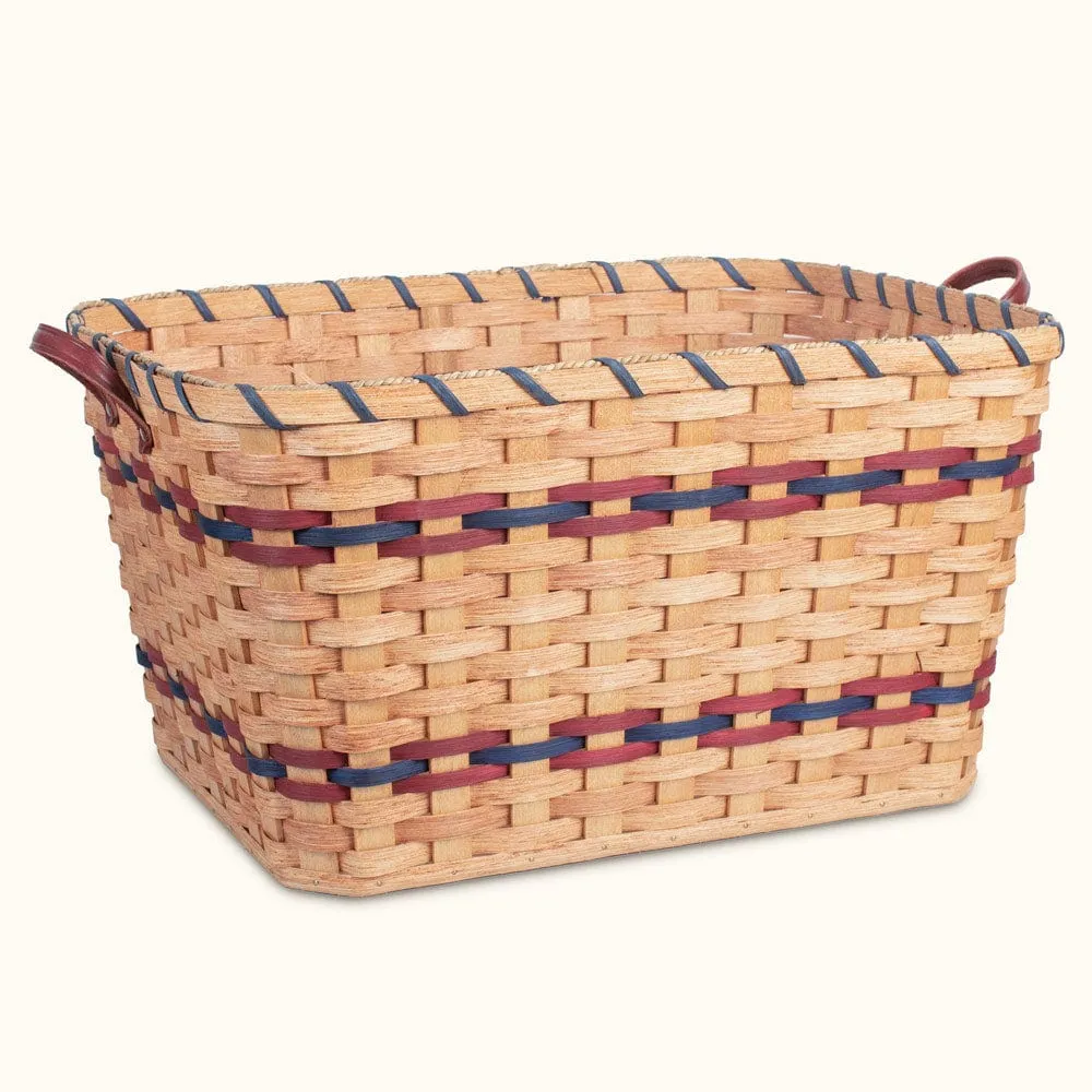 Vintage Wicker Laundry Basket | Extra Large Retro Amish Woven