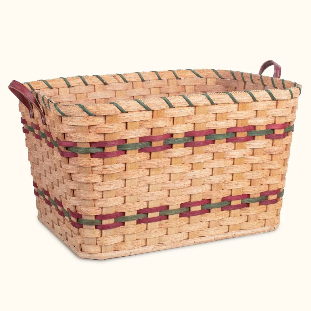 Vintage Wicker Laundry Basket | Extra Large Retro Amish Woven