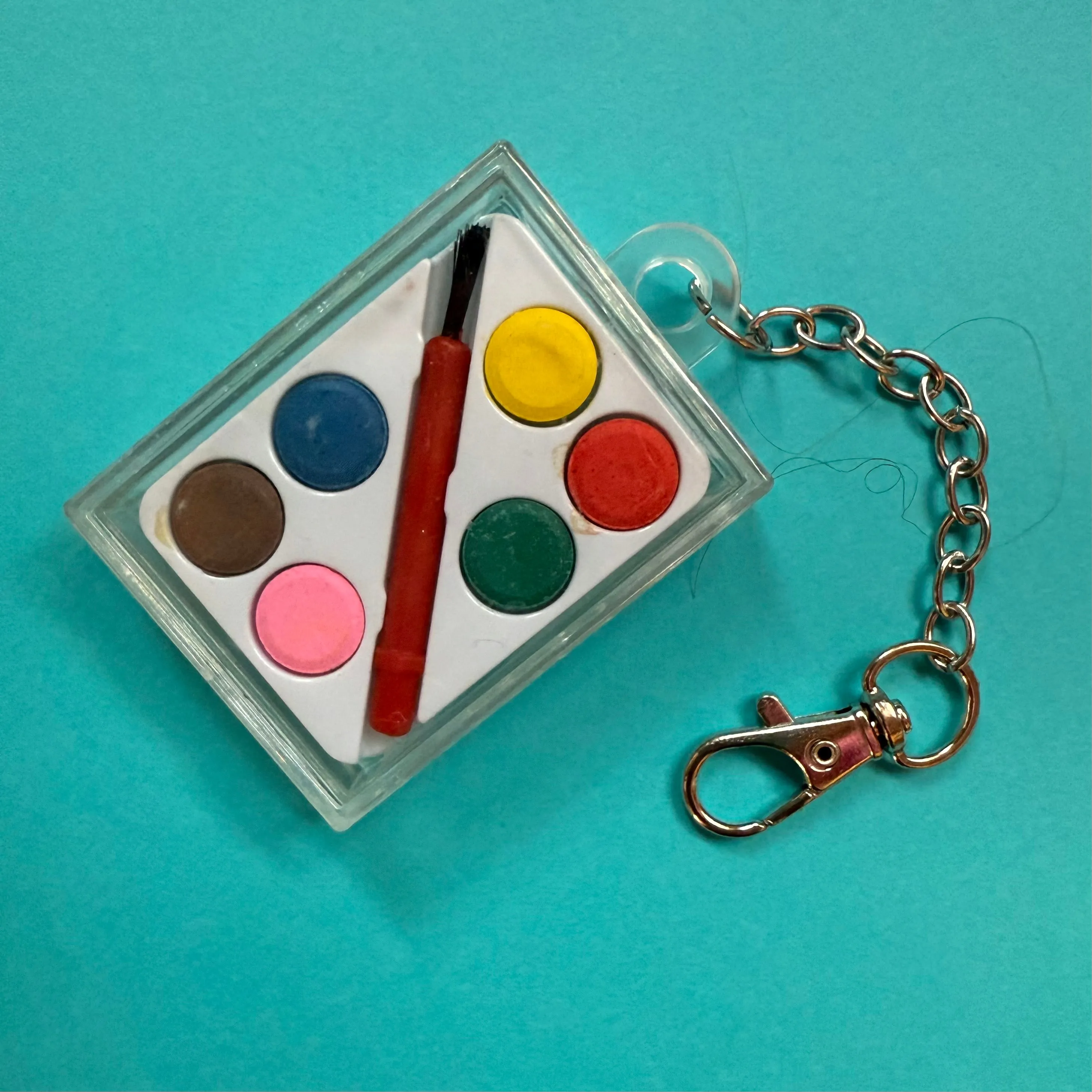 Water colour set bag charm keyring