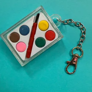 Water colour set bag charm keyring