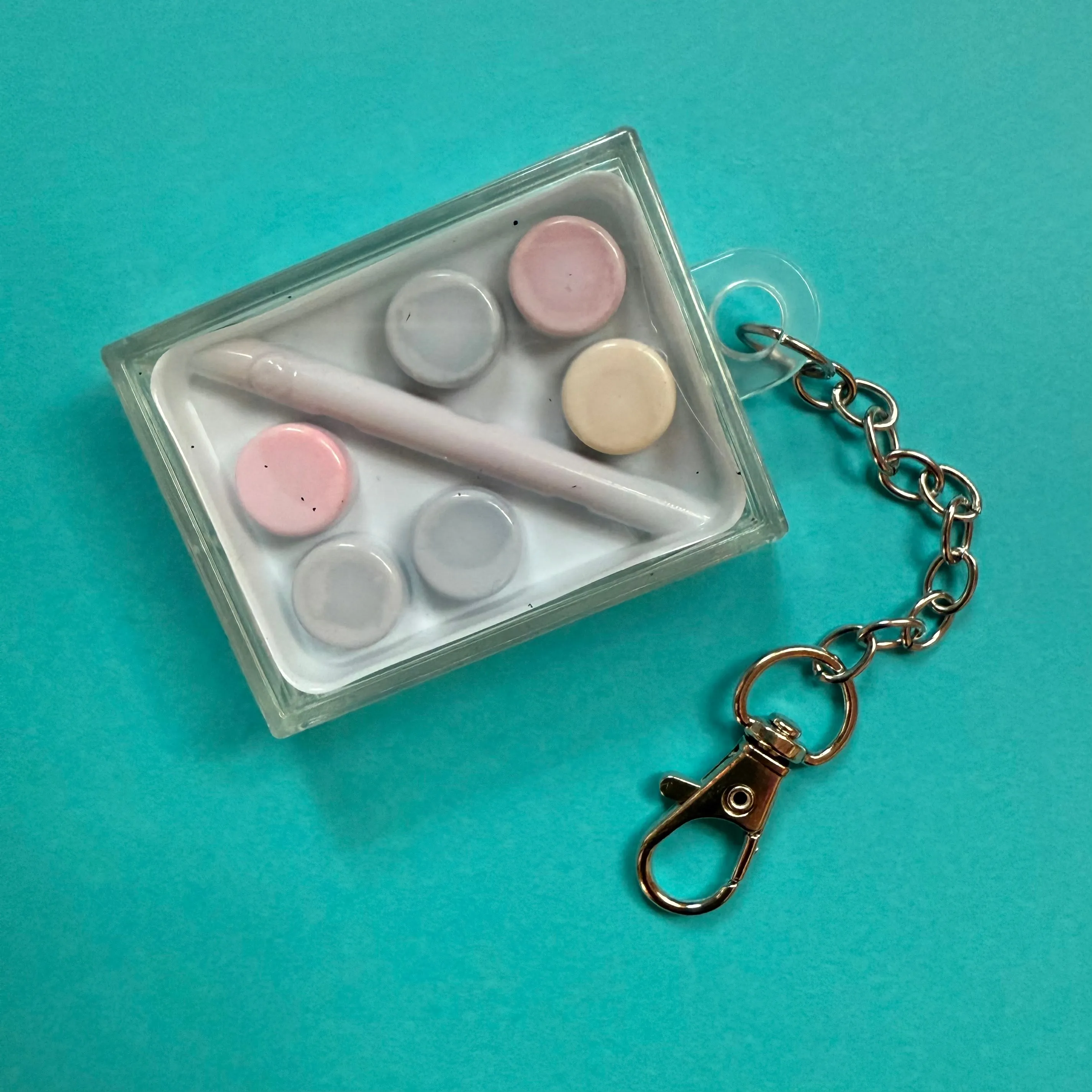 Water colour set bag charm keyring