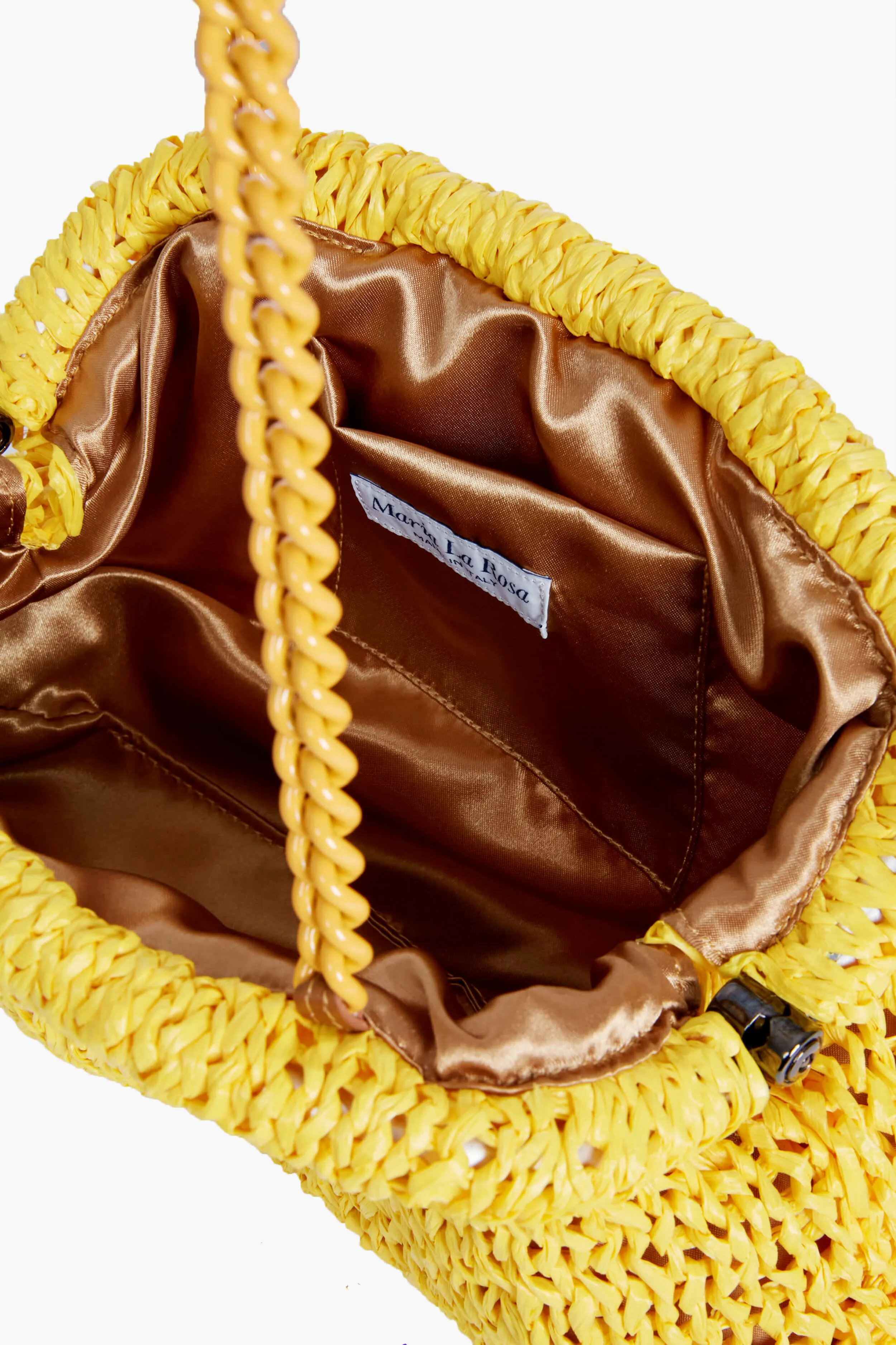 Yellow Raffia Game Clutch